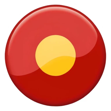 black and red country flag with a medium-sized yellow circle in the middle sticker