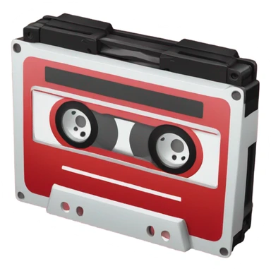 one red cassette tape sticker