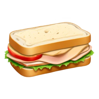 Sandwich with turkey and hummus inside sticker