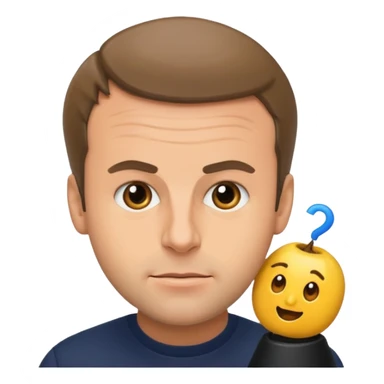 Macron entrain de faire caca sticker