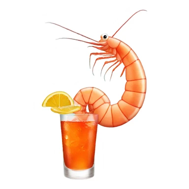A shrimp having an aperol spritz sticker