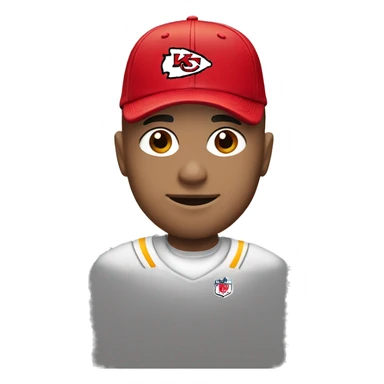 Kansas City chiefs fan with cap sticker