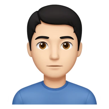 A man's black hair semi smart sticker