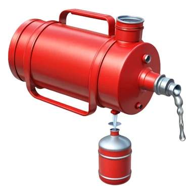 red american gas canister pouring sticker