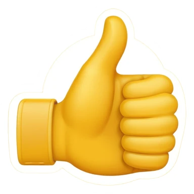 thumbs up emoji, positive gesture sticker