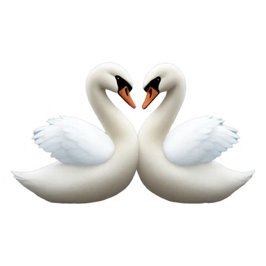 2 swans kissing sticker