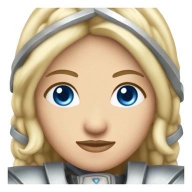 Caucasian blond valkyrie with blue eyes sticker