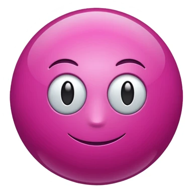 magenta color sphere. Negative : Emoji. sticker