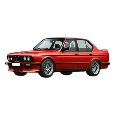 Old bmw m5 red an black sticker