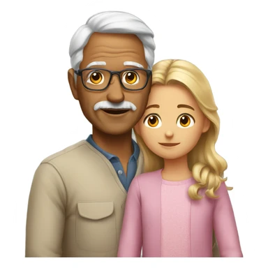 A grandfather with his daughter  sticker