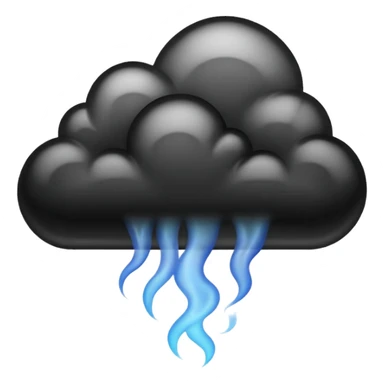 Black cloud with few shiny stars sticker