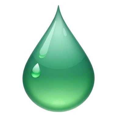 Gota de agua de color verde sólido sticker