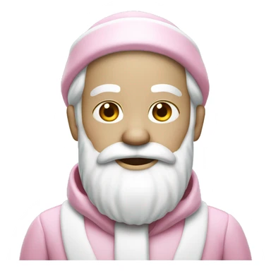 Light Pink Santa Claus with white skin sticker