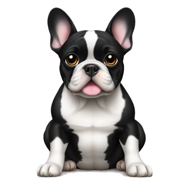 French bulldog black sticker