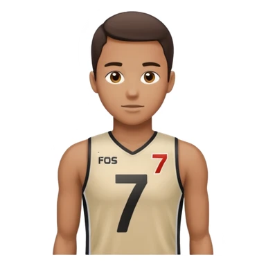 Number 7 Printed Athlete sticker