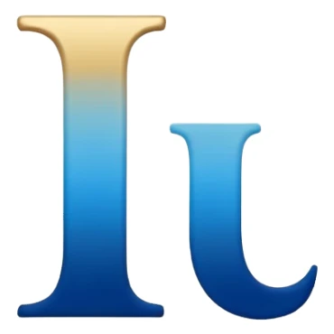 Bold Black-Blue-White-Gold Font Letter “i” sticker