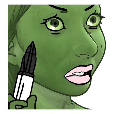 girl crying with mascara running down sticker