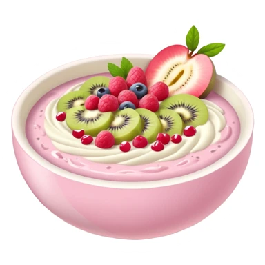 pastel pink and white smoothie bowl sticker