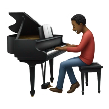 Person playing piano sticker