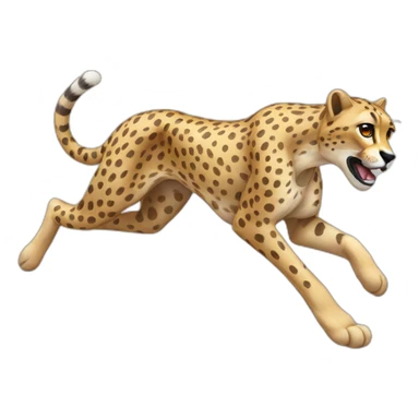 fast running cheetah sticker