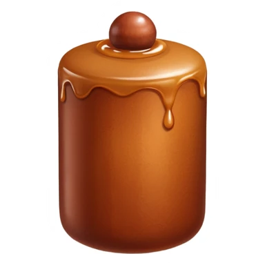 Create a brown cylindrical gulab jamun sticker