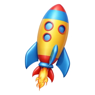 rocket shaped flying balloons sticker