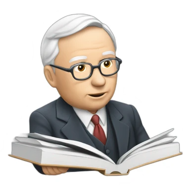 old charlie munger reading a book sticker