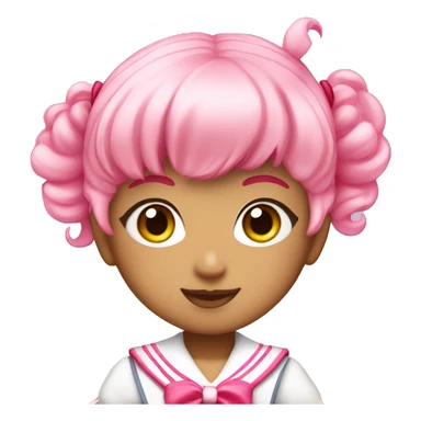 Sailor Chibi Moon in Sailor Costume with Pink hair sticker