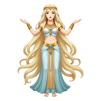 fullbody realistic annunaki attractive female Inanna Goddess sticker