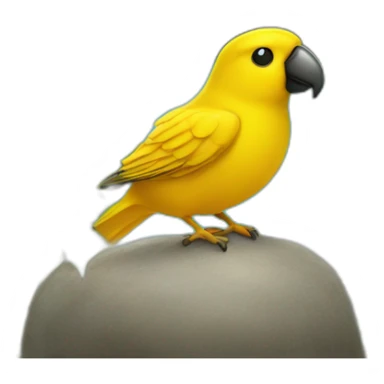 Canari on island sticker