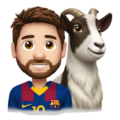 lionel messi and a goat sticker
