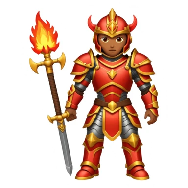 fire armored warrior sticker
