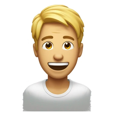 Guy laughing uncontrolably with tears streaming down his face sticker