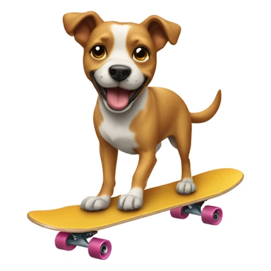 a dog on a skateboard  sticker