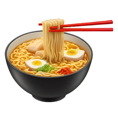 Ramen with red chopsticks  sticker