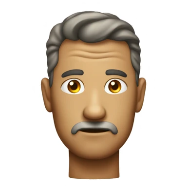 Emoji qui rigole avec un point d'interrogation sur sa tete sticker