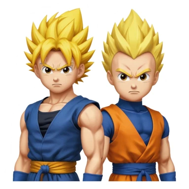 Goku and Vegeta super Saiyan  sticker