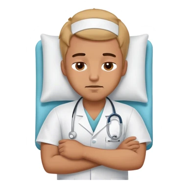 Sleepy male nurse sticker