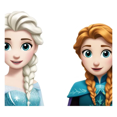 elsa and anna sticker