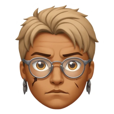 Glasses-Wearing wild Warrior sticker