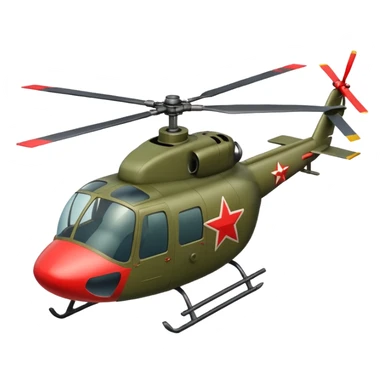 WW2 style helicopter with red star sticker