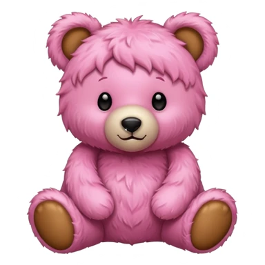 Teddy bear emoji colored pink  sticker
