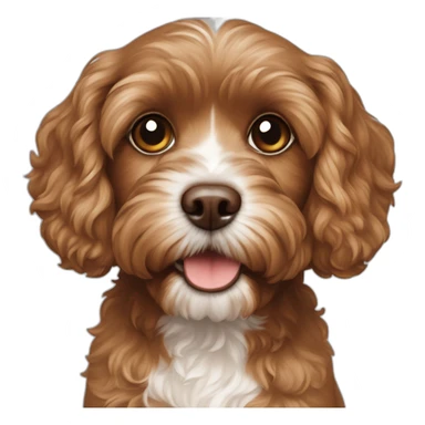 All brown cavapoo sticker