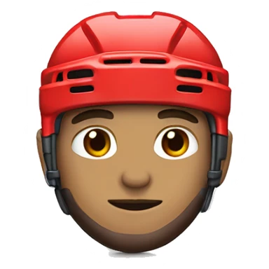 Hockeyplayer with red Jersey sticker