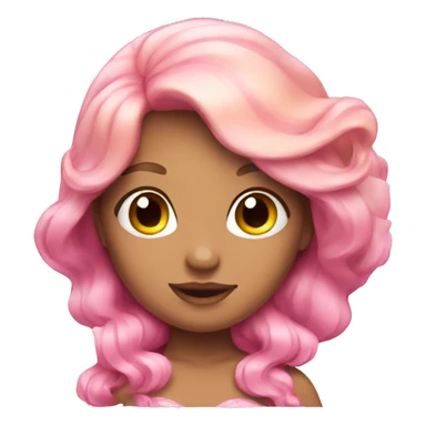 Pink mermaid with blonde hair pink tail  sticker