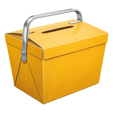 Takeaway Food Box yellow sticker