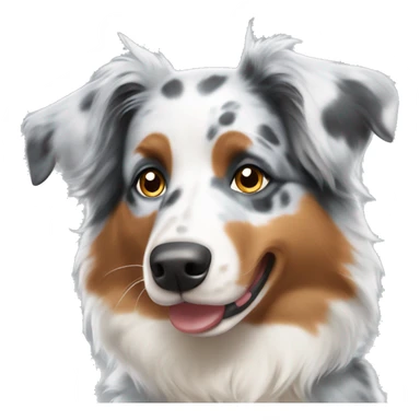 Australian shepherd blue merle dog sticker