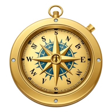 compass with a dollar sign sticker