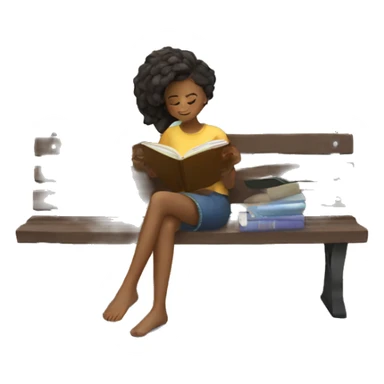 girl reading on bench by window cozy  sticker
