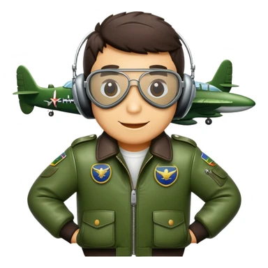 Crocodile pilot flying a bomber plane sticker